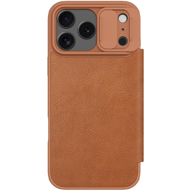 Кожаный чехол-книжка Nillkin Qin Pro Camshield для Apple iPhone 17 Pro (6.3")