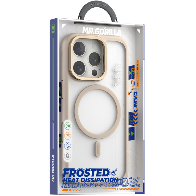 TPU+PC чехол Blueo Frosted Heat Dissipation Stand with MagSafe для Apple iPhone 16 Pro Max (6.9")