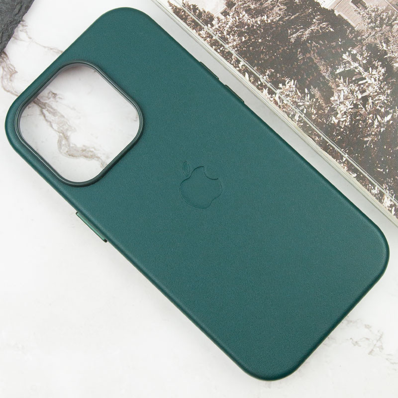 Уценка Кожаный чехол Leather Case (AAA) with MagSafe and Animation для Apple iPhone 14 Pro Max 6.7"