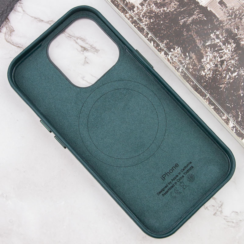 Уценка Кожаный чехол Leather Case (AAA) with MagSafe and Animation для Apple iPhone 14 Pro Max 6.7"