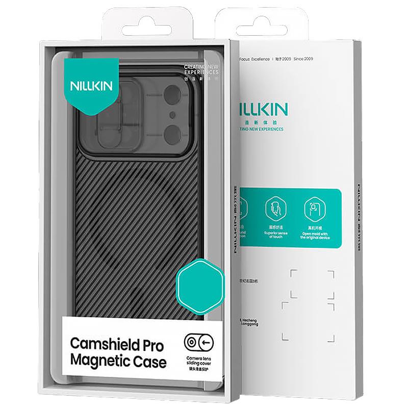 Карбоновая накладка Nillkin CamShield Pro Magnetic для Apple iPhone 17 Pro (6.3")