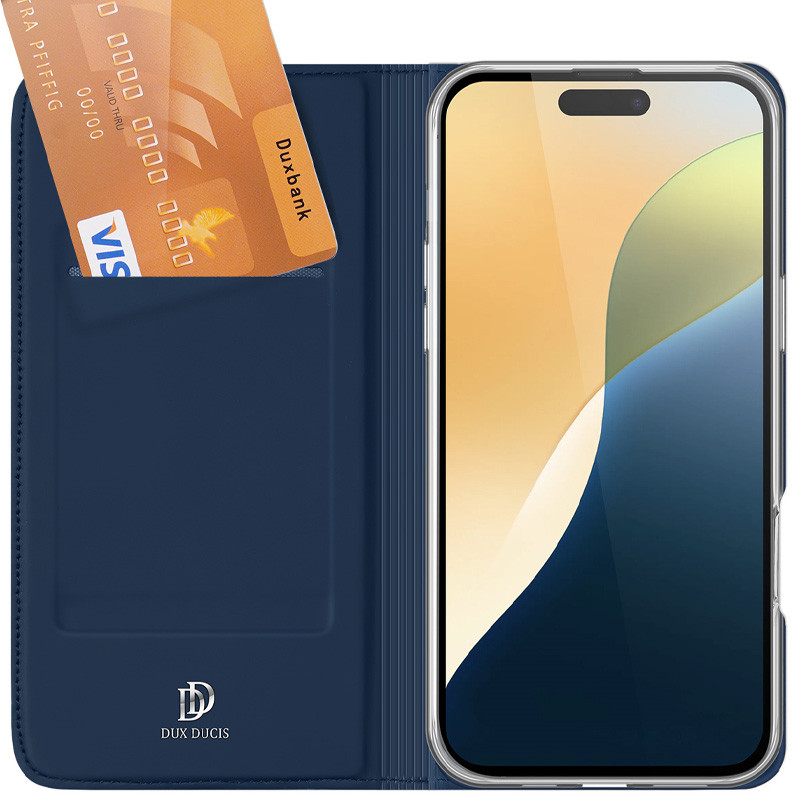Чехол-книжка Dux Ducis с карманом для визиток для Apple iPhone 16 (6.1")