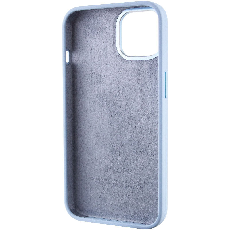 Чехол Silicone Case Metal Buttons (AA) для Apple iPhone 14 (6.1")