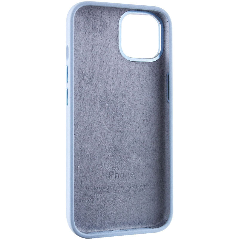 Чехол Silicone Case Metal Buttons (AA) для Apple iPhone 14 (6.1")