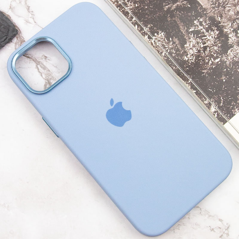 Чехол Silicone Case Metal Buttons (AA) для Apple iPhone 14 (6.1")