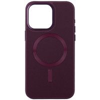 Кожаный чехол Bonbon Leather Metal Style with MagSafe для Apple iPhone 15 (6.1")