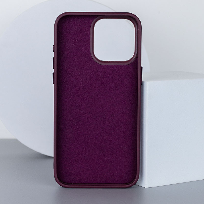 Кожаный чехол Bonbon Leather Metal Style with MagSafe для Apple iPhone 15 (6.1")