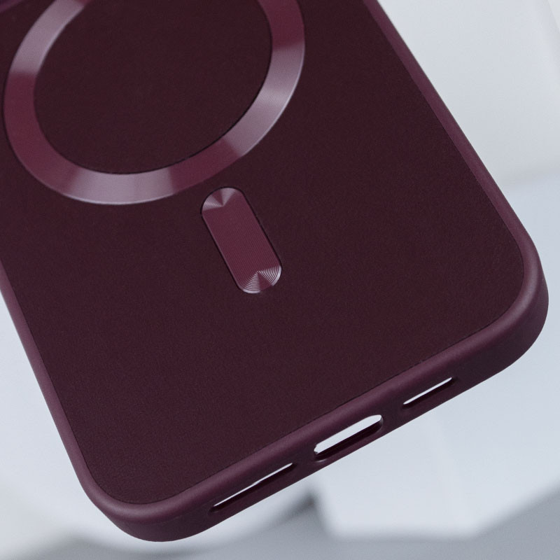 Кожаный чехол Bonbon Leather Metal Style with MagSafe для Apple iPhone 15 (6.1")