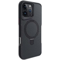 TPU+PC чехол Metal Buttons with MagSafe Carbon Ring для Apple iPhone 16 Pro (6.3")
