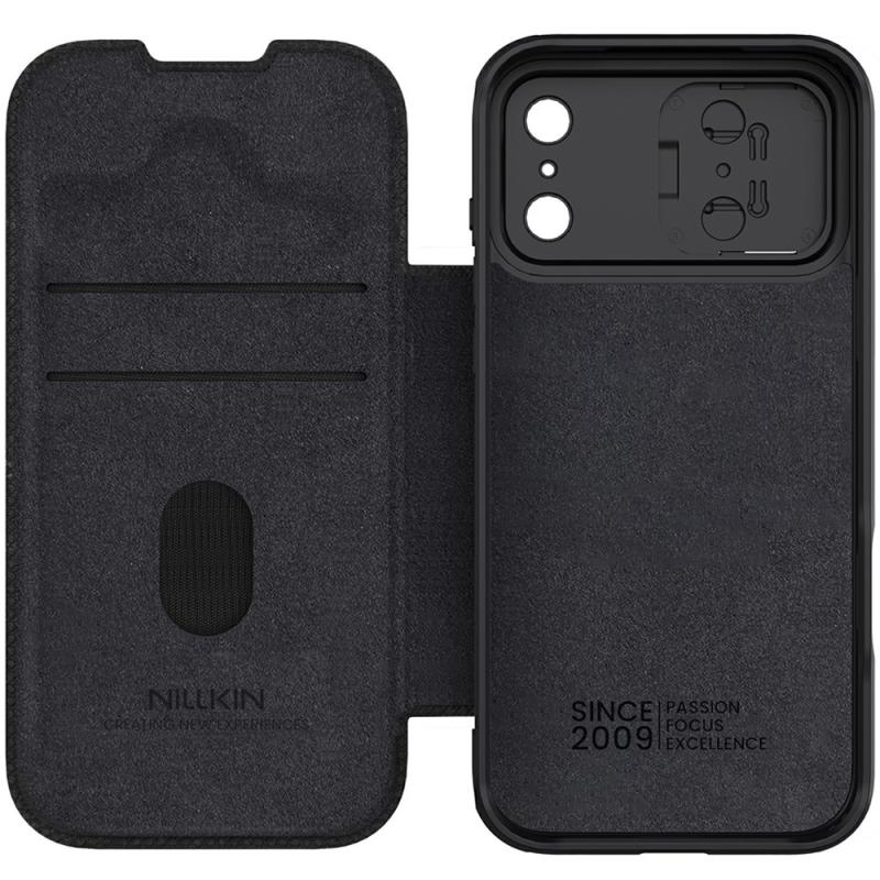 Кожаный чехол-книжка Nillkin Qin Pro Camshield для Apple iPhone 17 Pro Max (6.9")