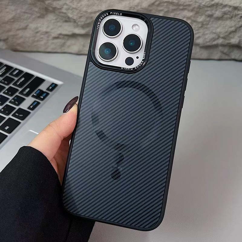 Уценка Чехол TPU+PC Carbon Mirage with MagSafe для Apple iPhone 14 Pro Max (6.7")