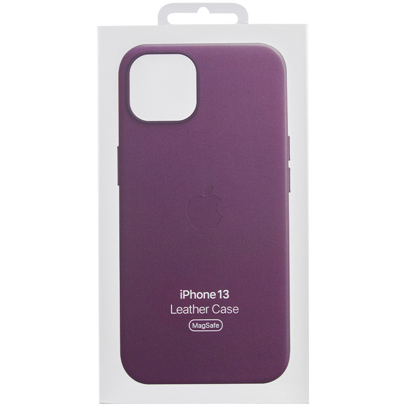 Кожаный чехол Leather Case (AAA) with MagSafe and Animation для Apple iPhone 13 (6.1")