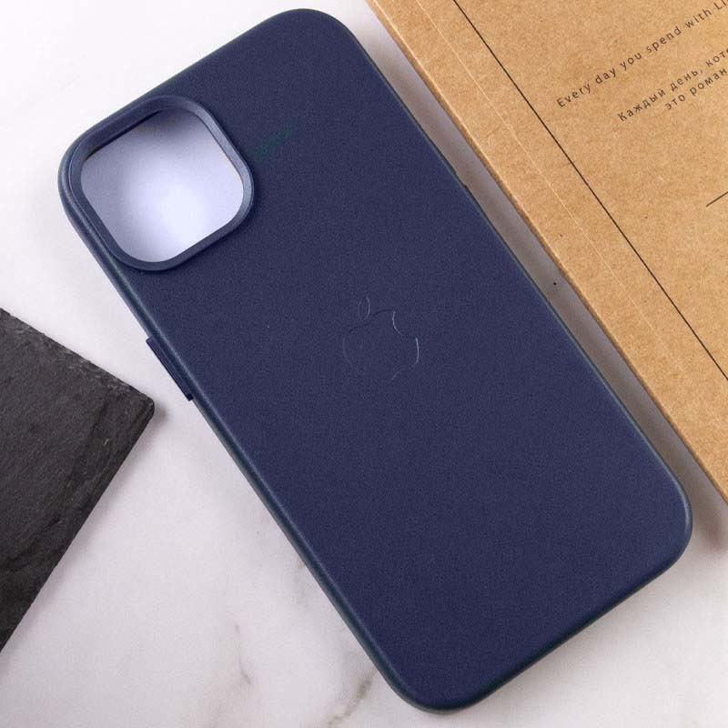 Кожаный чехол Leather Case (AA Plus) with MagSafe для Apple iPhone 12 Pro / 12 (6.1")