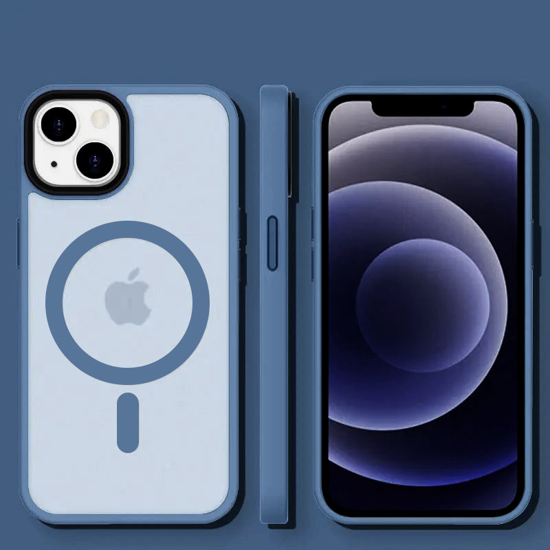 TPU+PC чехол Metal Buttons with MagSafe Colorful для Apple iPhone 13 (6.1")