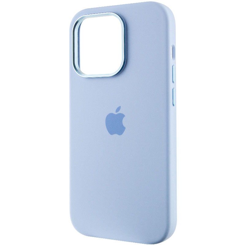 Чехол Silicone Case Metal Buttons (AA) для Apple iPhone 14 Pro (6.1")