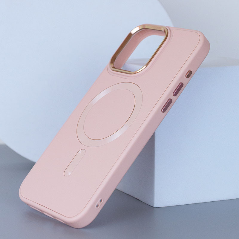 Кожаный чехол Bonbon Leather Metal Style with MagSafe для Apple iPhone 15 Pro (6.1")