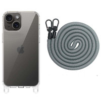 Чехол TPU Transparent with Straps для Apple iPhone 13 / 14 (6.1")