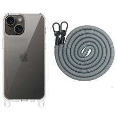 Чехол TPU Transparent with Straps для Apple iPhone 13 / 14 (6.1")