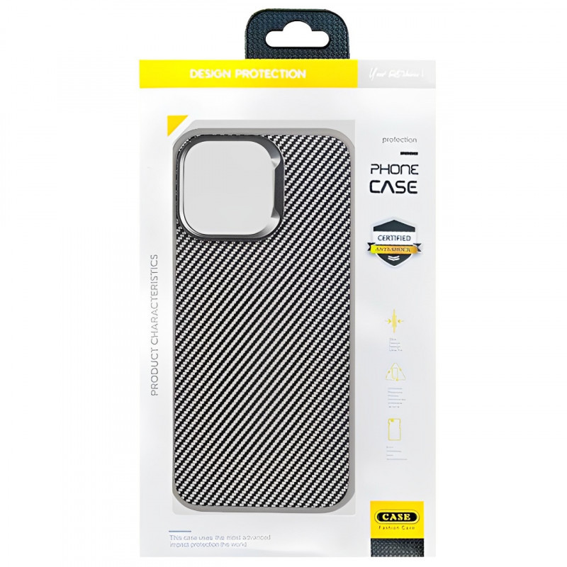 Чехол TPU+PC Carbon with MagSafe для Apple iPhone 14 Pro Max (6.7")