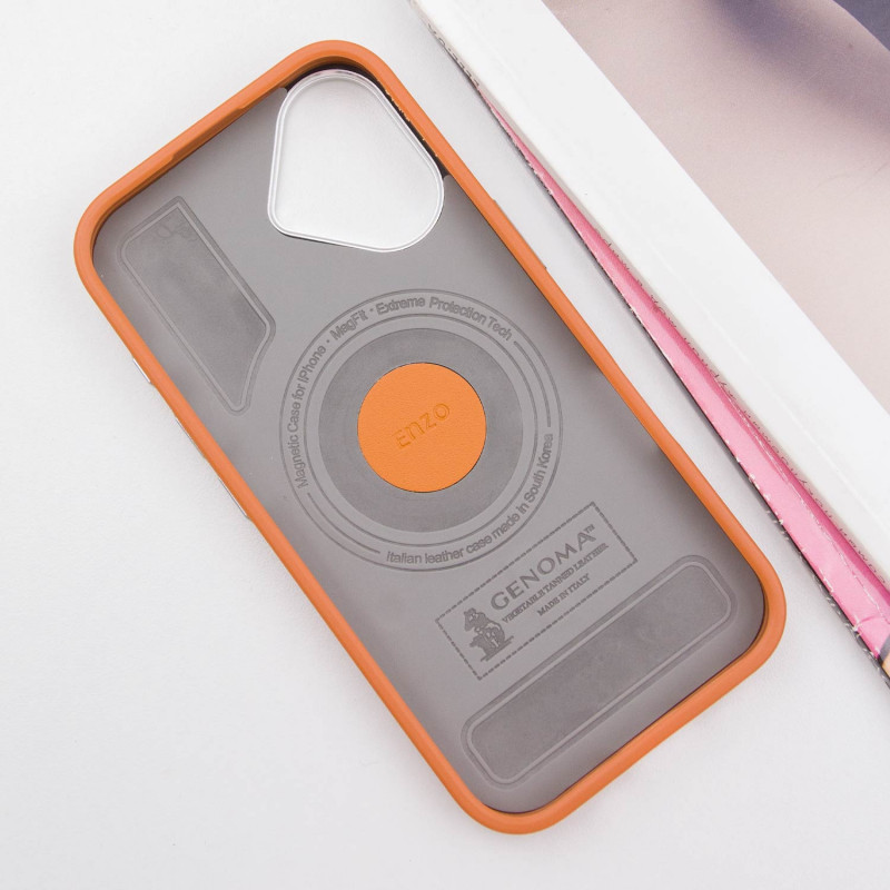 Чехол PC+Leather SGP with MagSafe для Apple iPhone 16 (6.1")
