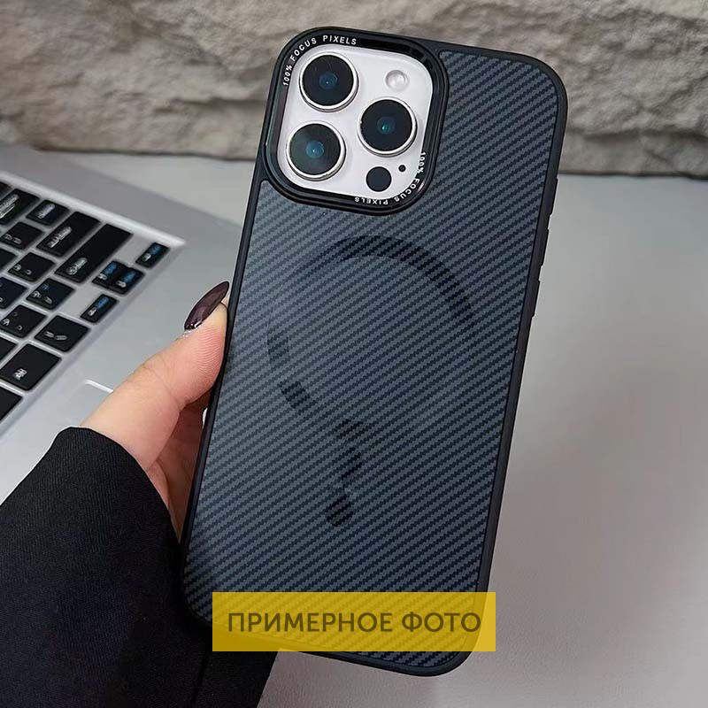Чехол TPU+PC Carbon Mirage with MagSafe для Apple iPhone 16 (6.1")