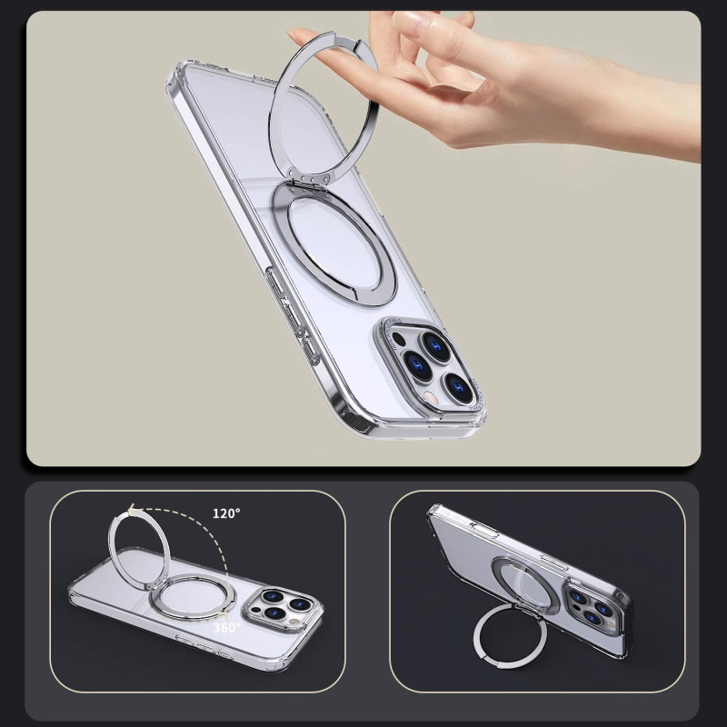 Чехол TPU+PC Empire with MagSafe and Ring для Apple iPhone 16 (6.1")