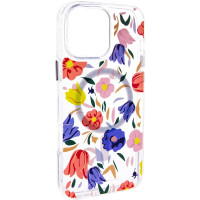 TPU+PC чехол Clear Garden with MagSafe для Apple iPhone 16 (6.1")