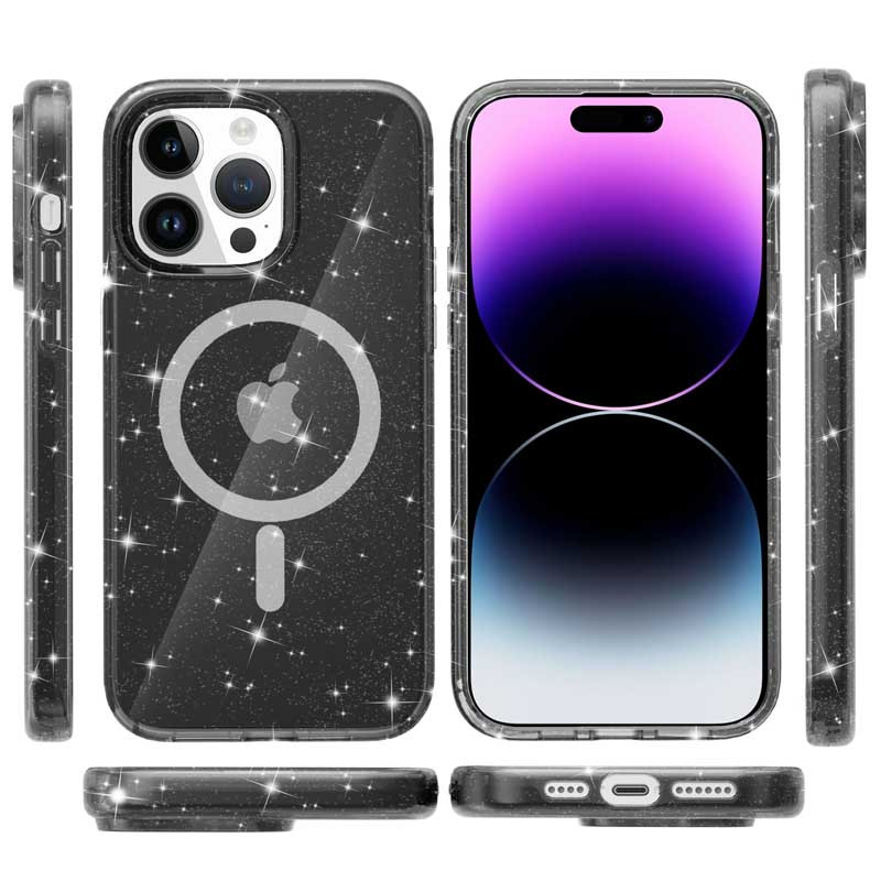 Чехол TPU Galaxy Sparkle (MagFit) для Apple iPhone 15 Pro (6.1")