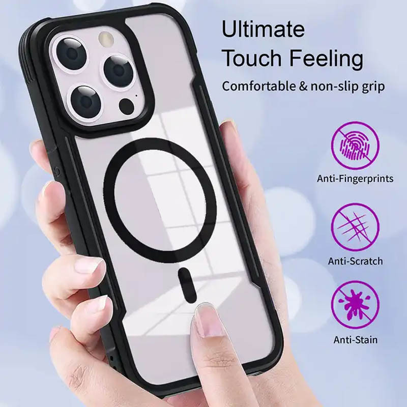 TPU+PC чехол Defense Clear with MagSafe для Apple iPhone 15 Pro Max (6.7")