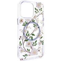 TPU+PC чехол Clear Garden with MagSafe для Apple iPhone 16 Pro (6.3")