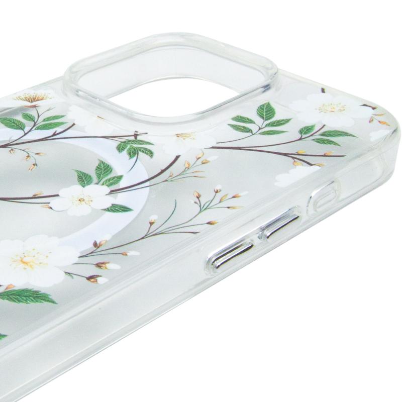 TPU+PC чехол Clear Garden with MagSafe для Apple iPhone 16 Pro (6.3")