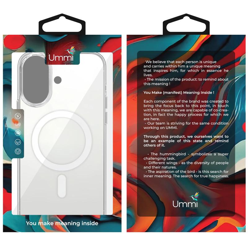 Чехол Ummi transparent with MagSafe для Apple iPhone 17 (6.3")