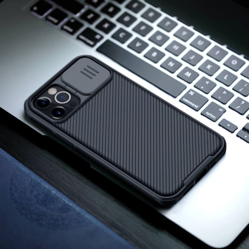 Карбоновая накладка Nillkin CamShield Pro для Apple iPhone 12 Pro Max (6.7")