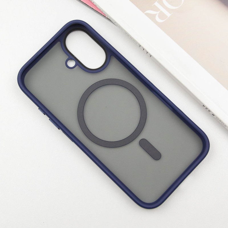 TPU+PC чехол Metal Buttons with MagSafe для Apple iPhone 16 (6.1")