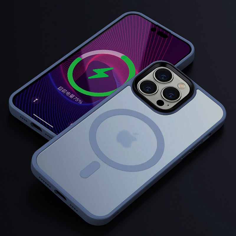 TPU+PC чехол Metal Buttons with MagSafe Colorful для Apple iPhone 14 Pro Max (6.7")