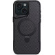 TPU+PC чехол Metal Buttons with MagSafe Carbon Ring для Apple iPhone 14 / 13 (6.1")
