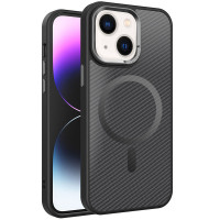Чехол TPU+PC Carbon Mirage with MagSafe для Apple iPhone 13 / 14 (6.1")