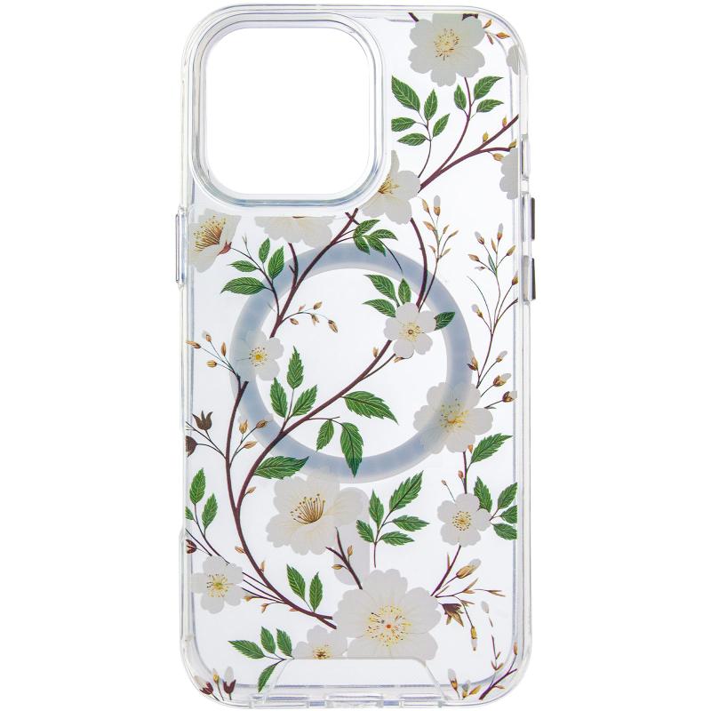 TPU+PC чехол Clear Garden with MagSafe для Apple iPhone 16 Pro Max (6.9")
