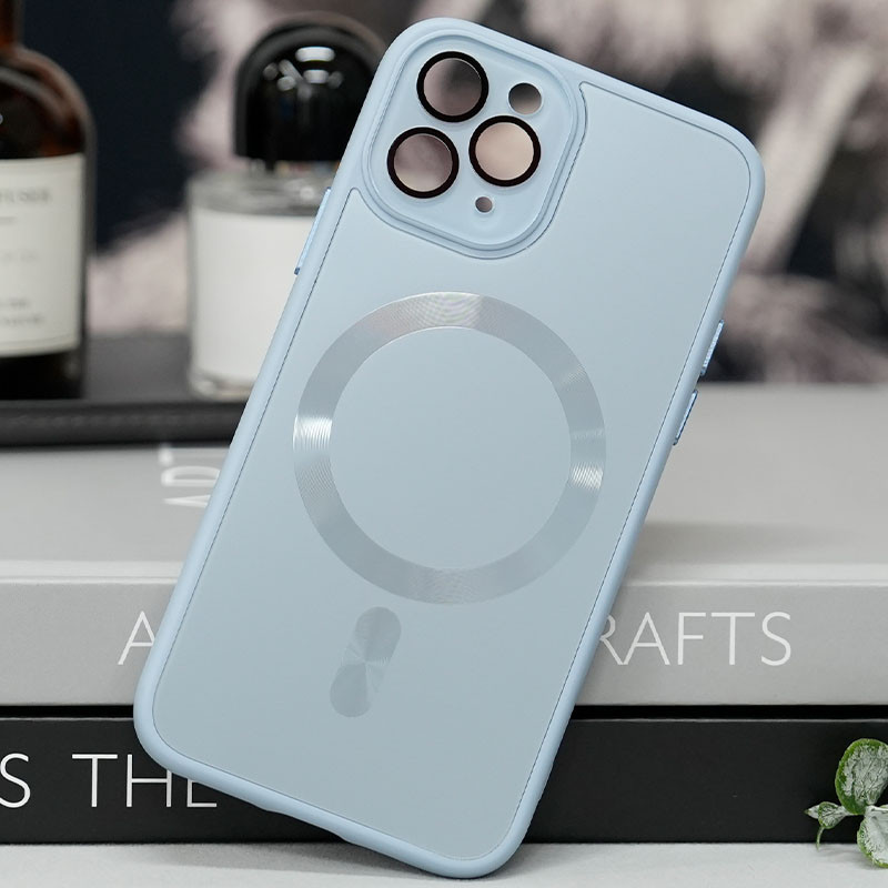 Чехол TPU+Glass Sapphire Midnight with MagSafe для Apple iPhone 15 Pro (6.1")