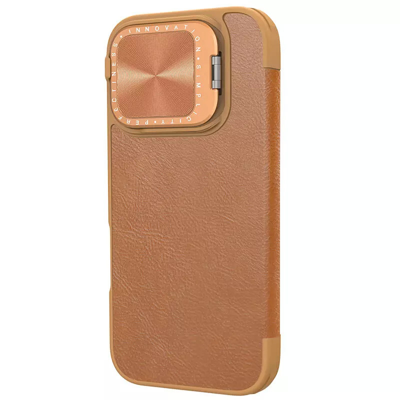 Кожаный чехол-книжка Nillkin Qin Prop для Apple iPhone 16 Pro (6.3")