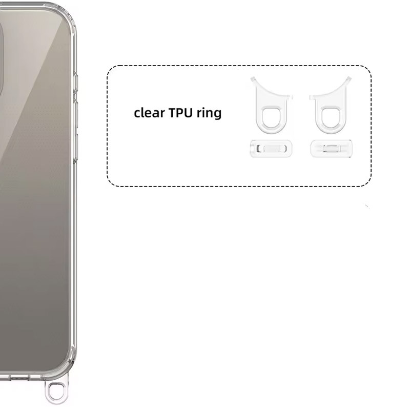 Чехол TPU Transparent with Straps для Apple iPhone 15 (6.1")