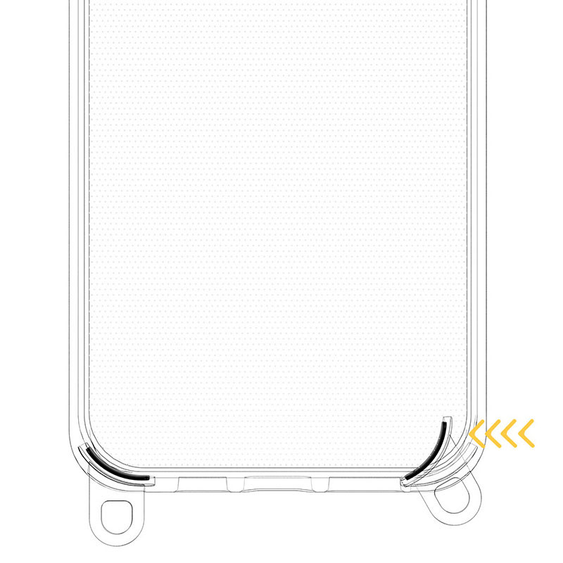 Чехол TPU Transparent with Straps для Apple iPhone 15 (6.1")
