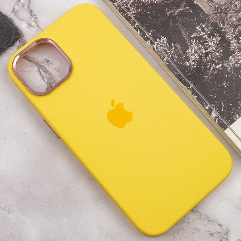 Чехол Silicone Case Metal Buttons (AA) для Apple iPhone 12 Pro / 12 (6.1")