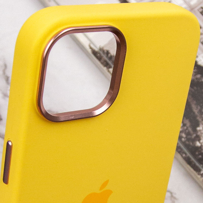 Чехол Silicone Case Metal Buttons (AA) для Apple iPhone 12 Pro / 12 (6.1")