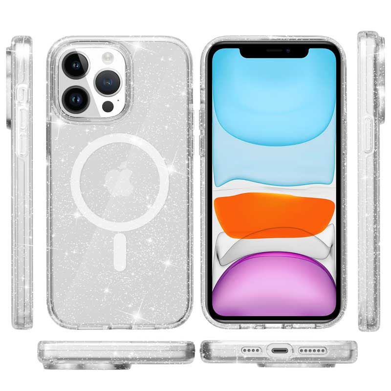 Чехол TPU Galaxy Sparkle (MagFit) для Apple iPhone 12 Pro Max (6.7")