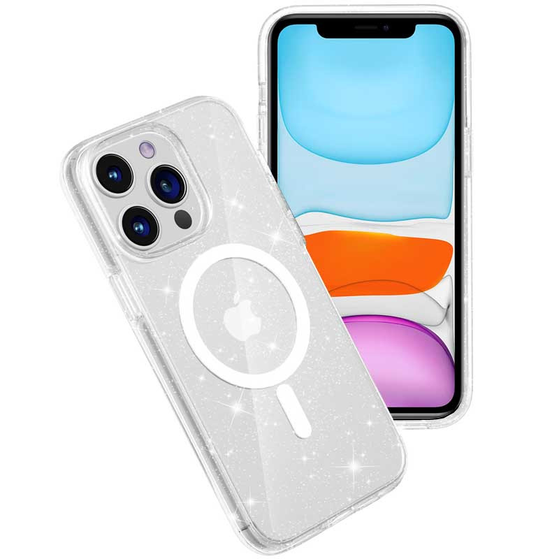 Чехол TPU Galaxy Sparkle (MagFit) для Apple iPhone 12 Pro Max (6.7")