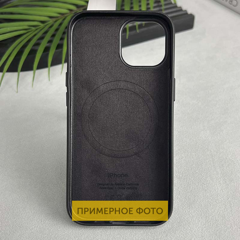 Кожаный чехол Leather Case (AAA) with MagSafe and Animation для Apple iPhone 16 (6.1")