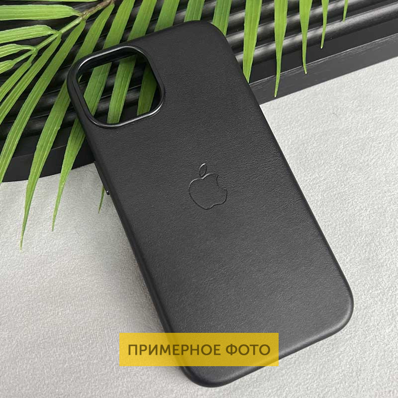 Кожаный чехол Leather Case (AAA) with MagSafe and Animation для Apple iPhone 16 (6.1")