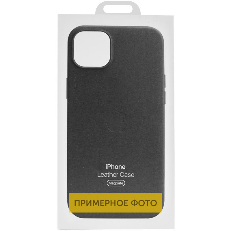 Кожаный чехол Leather Case (AAA) with MagSafe and Animation для Apple iPhone 16 (6.1")