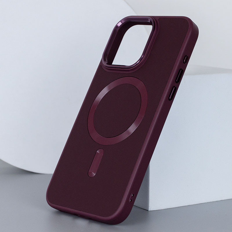 Кожаный чехол Bonbon Leather Metal Style with MagSafe для Apple iPhone 13 Pro (6.1")